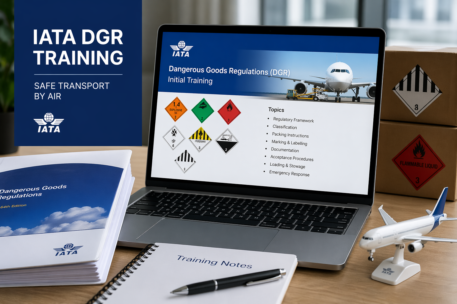 ONLINE -> 2026 - AIR TRANSPORT AWARENESS (based on ICAO and IATA regulations); IMDG CODE - Maritime transport of dangerous goods (amendment 42-24)